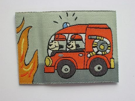 alles-meine.de GmbH Feuerwehr 5,6 cm * 4,1 cm Bügelbild Aufnäher Applikation Patch Aufbügler Aufbügelflicken