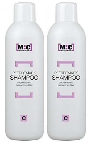 Meister Coiffeur Pferdemark Shampoo für coloriertes und strapaziertes Haar von M:C, 2 x 1000 ml, Unscented, für Pferd, Pflege von gefärbtem Haar, Flüssigkeit, ANIMAL_FUR_CLEANER_CONDITIONER, 64490031