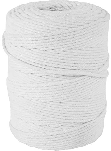 Browin 310211 Ficelle à Viande en Coton Blanc (240 °C) - 145 m - pour Volets roulants, Ficelle à saucisses, Barbecue résistant à la Chaleur - Fil à Saucisse pour Fumer, rôtir, Ficelle de Cuisson