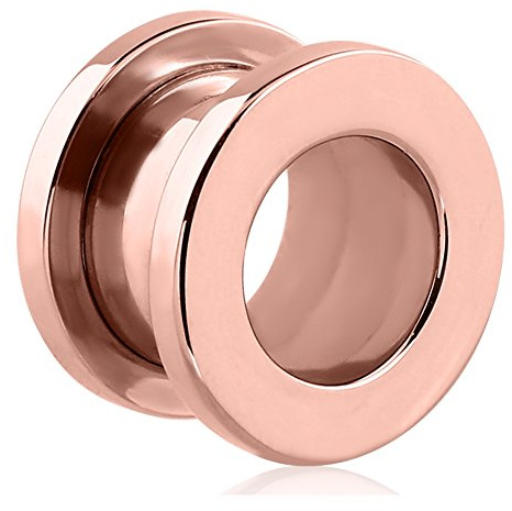 eeddoo Flesh Tunnel Rosegold Edelstahl