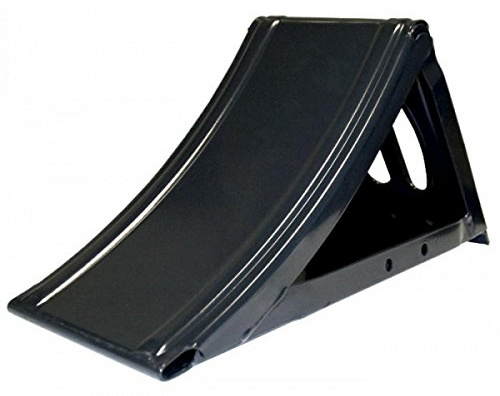 AMA Unterlegkeil, zugelassen, aus Metall, Halterung für Räder bis 460 mm, Tragkraft 5000 kg, schwarz lackiert, Maße: 380 x 160 x 190 mm