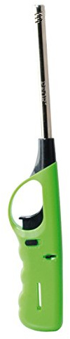 Stabfeuerzeug 27cm Lang mit Gasflasche 18ml +1x (Konsumany® Stab- Stumfeuerzeug 12,5 cm Lang) (1 Stück .(Grün))