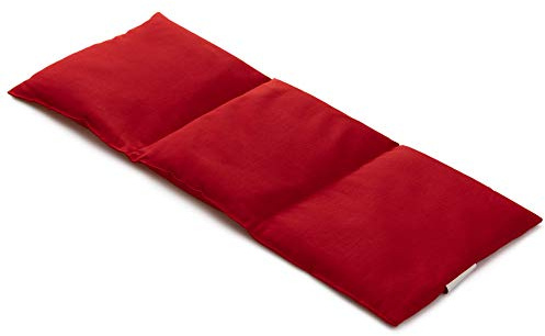 GIRAFFENLAND Leinsamenkissen 20x50cm groß 3-Kammer kirschrot - Wärmekissen, Körnerkissen