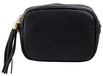 SH Leder Echtleder Umhängetasche mittel kleine Tasche Abendtasche Clutch Crossbody Bag Messenger Handtasche mit Reißverschluss 21x15cm Chiara G209