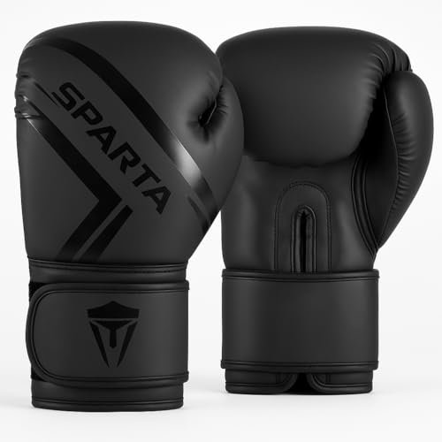 Boxing Gloves for Training, Muay Thai, Sparring, Kickboxing, Fighting, Focus Pads, Punch Bag Mitts, Martial Arts, Workout Gloves, | 6oz, 8oz, 10oz, 12oz, 14oz, 16oz | Men & Women (Black, 10oz)
