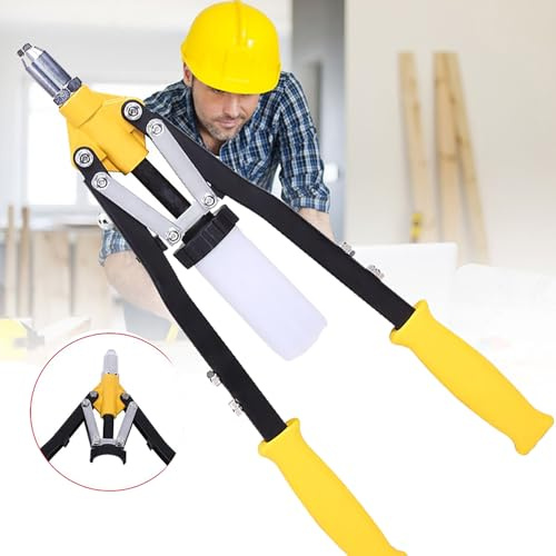 Pinza rivettatrice professionale per rivettatrice, rivettatrice a mano, rivettatrice per rivetti 2,5 mm, 3 mm, 3,2 mm, 4 mm, 5 mm, 6 mm