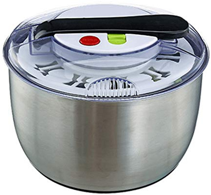 HUOQILIN Essoreuse À Salade, 5 litres, Acier Inoxydable
