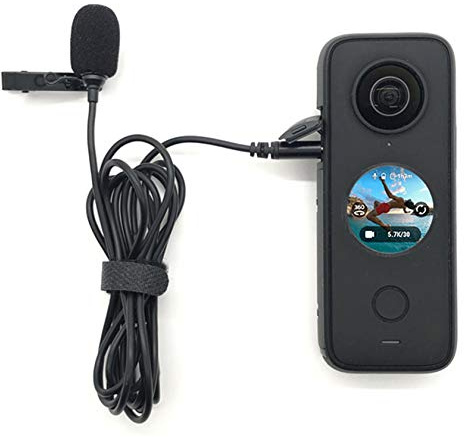 Hensych Micro Lav tipo C con clip da 1,5 m per fotocamera Insta360 ONE X2, microfono di registrazione ad alta fedeltà, qualità audio Hi-Fi, plug and play