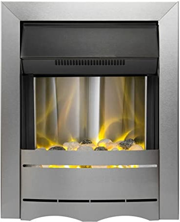 Nevada Electric Fire in Brushed Steel