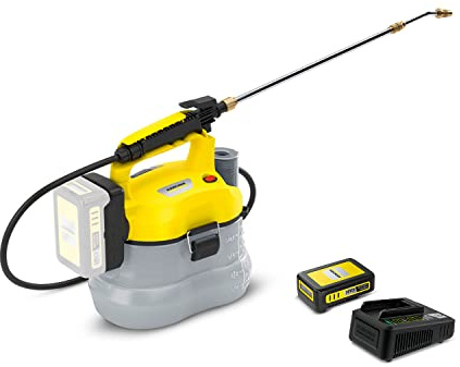 Kärcher 18 V Akku-Drucksprüher PSU 4-18, Druck: max. 3 bar, Fördermenge: 30 l/h, Schlauchlänge: 1,2 m, Behälter: 4 l, Teleskoplanze: 45-75 cm inkl. 18 V Starter Kit 18/25