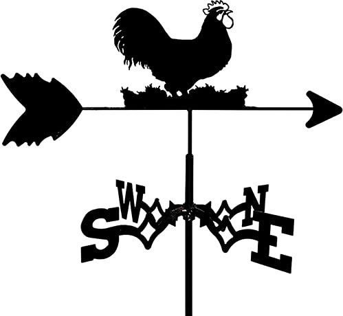 CAZARU Girouette en métal pour Cheval, girouette avec décorations de Jardin sur Le Toit, indicateur de Direction du Vent avec revêtement antirouille pour décor de Ferme, Style 4