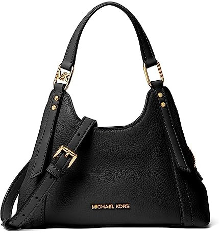 Michael Kors Tasche Handtasche Damen Tasche Arlo Small Crossbody Schwarz, Braunes PVC, NS