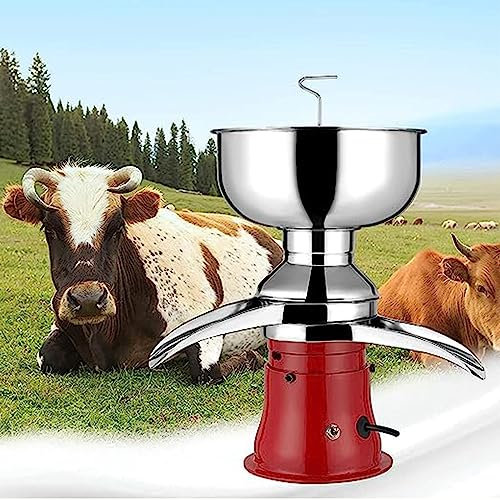 Elektrischer Milch-Sahne-Zentrifugal-Separator, Sahne-Separator, Küchenzentrifuge, Sahne-Butter-Milchshake-Separator, der Roh- oder Vollmilch in Sahne und Magermilch umwandelt, Rot