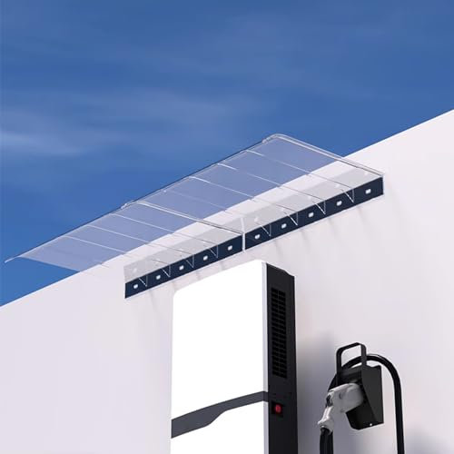 Pultbogenvordach,Transparente Haustürvordach,3mm Dicker Vordach Überdachung,Pultvordach Vordach für Draußen,UV-beständige Türüberdachung,Rasenmäherdach,Mehrere Größen (50x260cm/20x102)