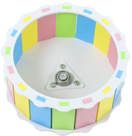 BESPORTBLE Rueda Silenciosa para Hámster de Plástico Resistente y Fácil de Limpiar Accesorio Aleatorio, Adecuado para Ejercicio y Diversión de Mascotas Pequeñas