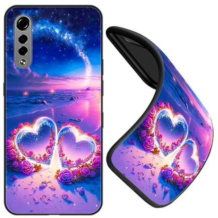 JEZSTHAI Schutzhülle Kompatibel mit Handy LG Velvet 4G Hülle Silikon Aesthetic Muster Design Handyhülle,Ultra Dünn Weiche Fallschutz Stoßfeste Anti-Kratzt Rückseite Bumper Case,B02