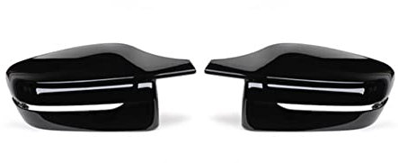SKINFORD Auto Spiegelkappen Für BMW 3er G20 G21 2019 2020 Schwarz/Kohlefaser-Optik Rückspiegelkappen Autotür Außenspiegelabdeckung Rückspiegel Abdeckung Kappe (Color : LHD-Bright Black)