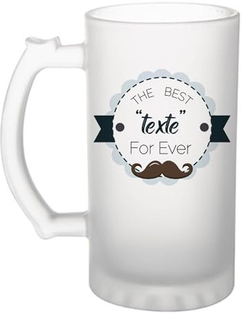 Chope Personnalisable | Verre à bière Pinte Idée Cadeau à personnaliser Collègue Travail Retraite Remerciement Pot de Départ Anniversaire Noël Secret Santa Femme Homme (THE best FOR ever homme)