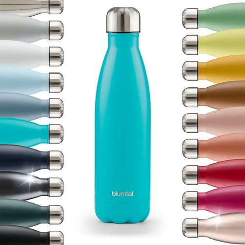 Blumtal Thermosflasche 750 ml Edelstahl - auslaufsichere Isolierflasche - BPA-freie Edelstahl Trinkflasche kalt & warm - doppelwandige Insulated Bottle - rostbeständige Isolierflasche Petrol