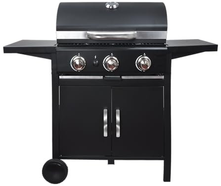 Black X3 Barbecue a GAS 3 Fuochi 127x58x103cm