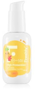 Freshly Kids crema solar infantil con filtros físicos Kids Protection Sunscreen. Protector solar para recién nacidos, bebés, niños. Apta para piel sensible, atópica y desde el primer día, 100 ml