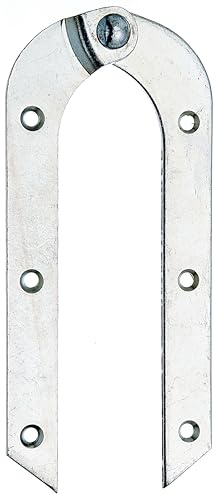 Alberts 860172 Charnière à profil arrondi | coudée | zinguée | taille 200 x 21 mm | kit de 10