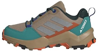 adidas Unisex Kinder Terrex Ax4r Hiking Shoes Schuhe zum Wandern, Karton, Mattes Silber, reines Blaugrün