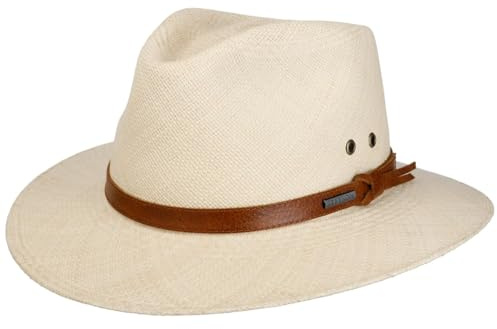 Stetson Classic Brisa Traveller Chapeau Panama Protection UV Unisexe Printemps Ete