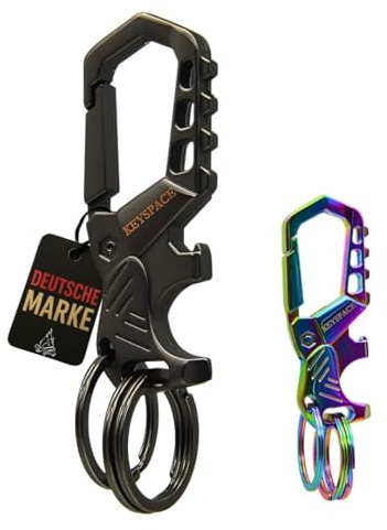 KEYSPACE Schlüsselanhänger Karabiner - Schlüsselbund mit Flaschenöffner