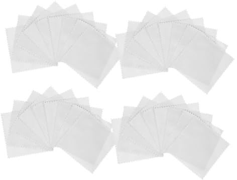 LIGIGWASH Paños de Limpieza para Joyas de Gamuza 8x8cm, Paquete de 50 Piezas para Pulir Plata y Restaurar Apariencia Original en Uso Diario