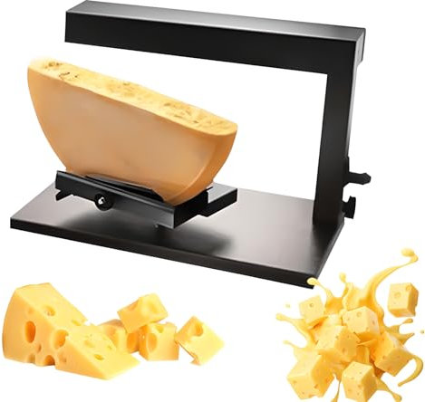 Raclette Cheese Melter Machine électrique Commerciale pour Faire Fondre la Demi-Roue de Fromage, Un Chauffage Rapide réglable d'angle 750W