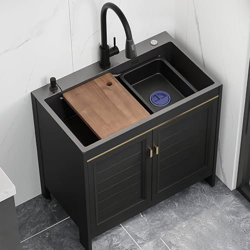 Meuble d'évier d'extérieur en acier inoxydable, durable et imperméable, idéal pour les restaurants, buanderies et garages
