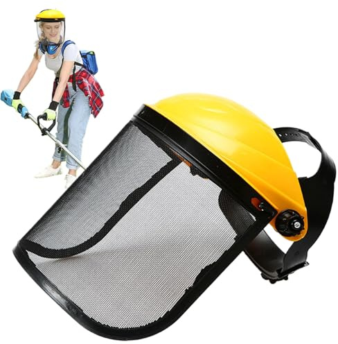 Mppchhn Écran Facial de Protection | Masque de Protection,Équipement Réglable avec Visière Adaptateur pour Casque Travaux Jardinage Forestier Abattage Élagage Extérieur pour Hommes Femmes
