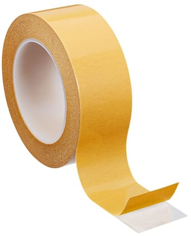 BENECREAT Rouleau de Ruban Adhésif Double Face 45mm × 50 m Ruban Adhésif Double Face Transparent Très Résistant Adhésif de Montage Robuste pour Bandes de Suspension de Tableaux Réparation