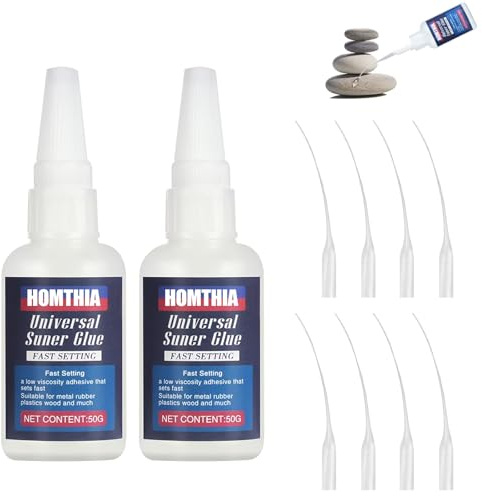 50 g vattentätt marmorlim – snabbtorkande lim för sten, starkt keramiskt lim med 8 droppar, snabb reparation, 2 flaskor transparent porslinslim för sten metallglas