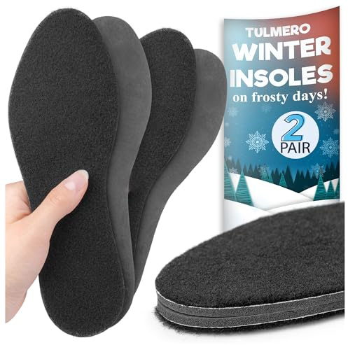 TULMERO Solette per scarpe 2 paia invernali solette calde antisudore per l'inverno taglia 37