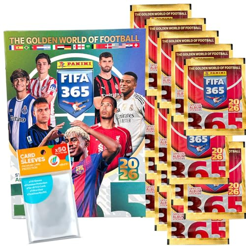 Bundle mit FIFA 365-2026 - Sammelsticker - 1 Sammelalbum + 20 Tüten+ exklusive collect-it Hüllen