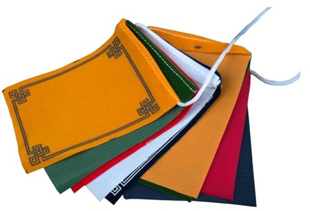 Bandiere di preghiera per esterno Piccole Bandiere Tibetane Colorate