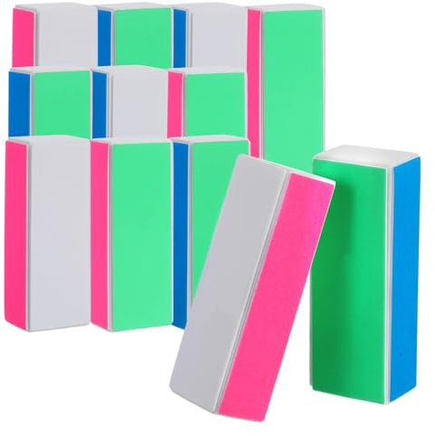 10 STK 4 Wege Buffer Für Nägel, Bunt Nail Buffer Nagelpolierblock Entfernt Kanten Und Erzeugt Sofort Einen Hochglanz, Nagelfeilen Block Polierblock Für Naturnägel Zum Glätten Und Polieren Von Nägeln