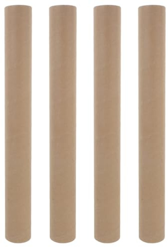 KICHOUSE Tubi di Spedizione in Carta Kraft 4 Pezzi con Tappi di Sicurezza Tubi Rotondi Lunghi 40 Cm per Poster Opere D’arte e Progetti per Spedizioni e Trasporto