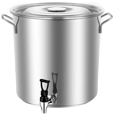 Pentola Per Zuppa Di Pesce, Pentola Per Brodo Con Rubinetto, Pentola Per Zuppa Multifunzionale In Acciaio Inossidabile 304, Secchio Per Zuppa Di Grande Capacità Con Rubinetto(40 * 50cm)