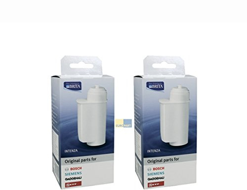 Bosch Siemens 575491 00575491 Lot de 2 filtres à Eau TCZ7003 TZ70003 Brita Intenza Raccordement en Partie EQ.5 EQ.6 EQ.7 EQ.8 Machine à café Automatique et Machine à café Gaggenau Neff