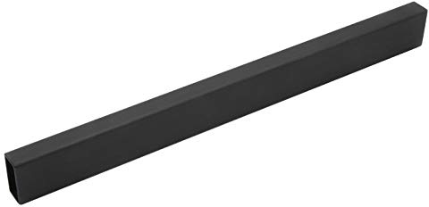 Gedotec Barra de armario rectangular de 1800 mm – H10256 | Barra de armario de hierro rústico negro | Tubo de armario de 25 x 15 mm | 1 pieza – Barra de armario de estilo vintage usado.