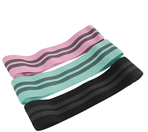 RONGJJPP Bande Élastique Fitness en Tissu, Bande De Résistance 3 Niveaux De Force, Conception Antidérapante Équipement D'exercices pour Rééducation Physique, Color