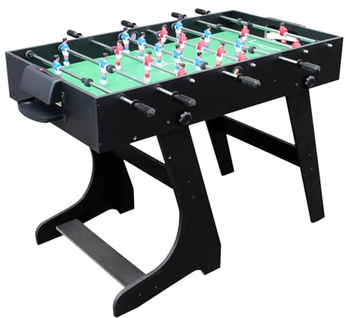 Baby-Foot Pliable Enfant, Structure en MDF, 3 balles incluses, Rangement Vertical, 2 à 4 Joueurs