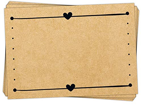 Logbuch-Verlag 25 Etiketten für Geschenke Marmeladenaufkleber Gläseretiketten braun mit Herz Aufkleber zum Beschriften Namensaufkleber Hochzeit