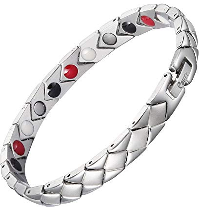 Braccialetto magnetico in acciaio inox bracciale da donna Argento