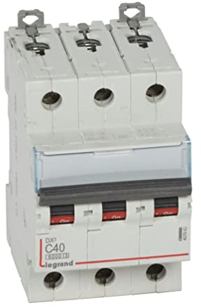 Legrand 407863E, Interruttore automatico magnetico termico, 3P, 40A, Curva C, 10kA, 3 moduli, DX3