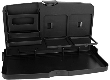Ruilogod Black Plastic Housing Folded Drink Cup Food Holder Dining Tray for Car(id:29 b22 1f c90 181