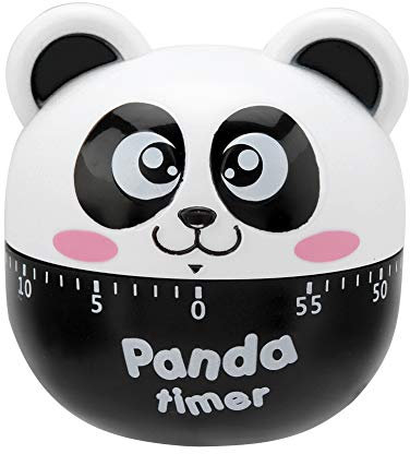 Küchentimer, Küche Mechanischer Timer, Eieruhr, lustiger Kurzzeitwecker, Manual Timer, Wird für 60 Minuten Timer, Back Kocherinnerung Verwendet, Tierformzähler für Kochzeitwerkzeug(Schwarz)